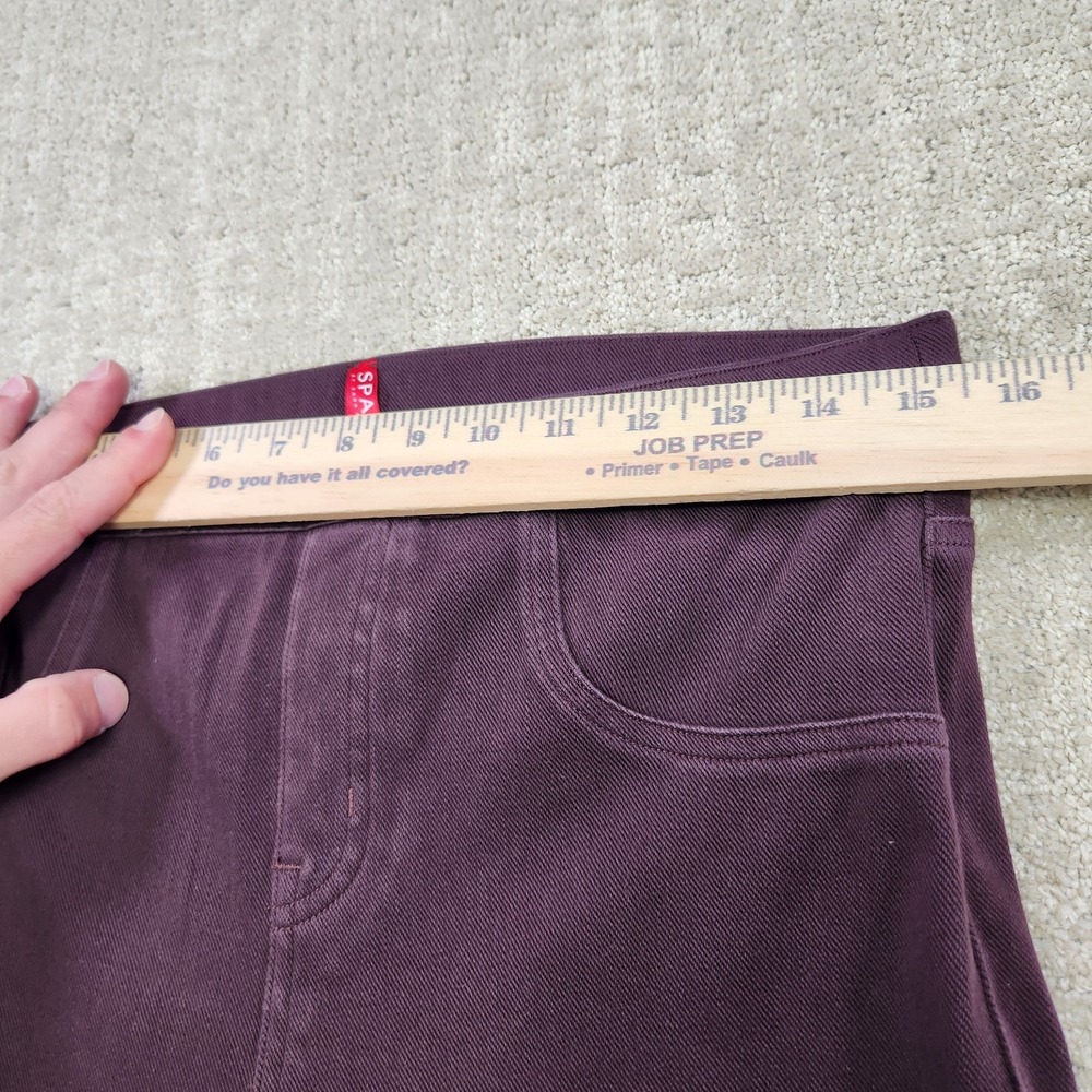 Spanx Pants Women Large Jean-ish Leggings Hi Rise Stretch Shapewear Maroon - Picture 4 of 12